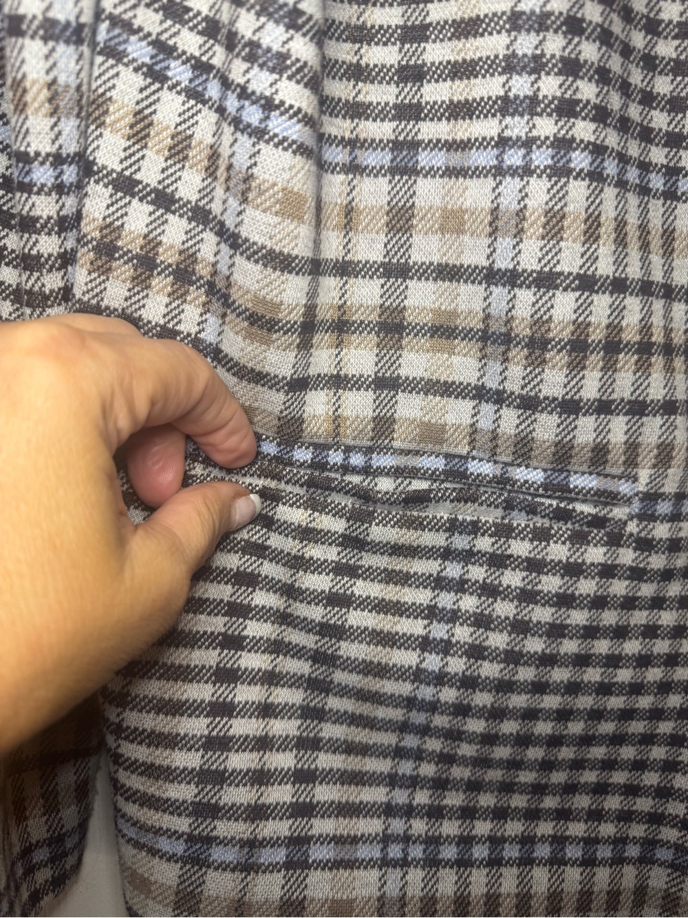 Timing Plaid Notch Lapel Blazer Size L - Picture 3 of 8